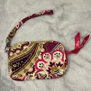 Vera Bradley Pink Paisley Wristlet